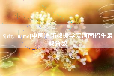 榆林中国消防救援学院河南招生录取分数