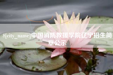 榆林中国消防救援学院辽宁招生简章公示