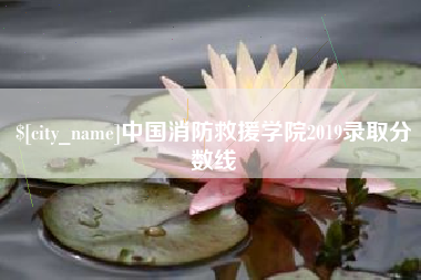 榆林中国消防救援学院2019录取分数线