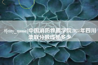 榆林中国消防救援学院2021年四川录取分数线是多少
