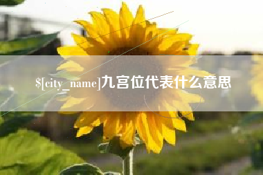 榆林九宫位代表什么意思