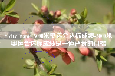 榆林5000米奥运会达标成绩-5000米奥运会达标成绩是一道严苛的门槛