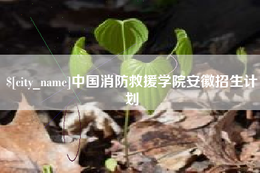 榆林中国消防救援学院安徽招生计划