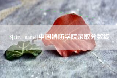 榆林中国消防学院录取分数线