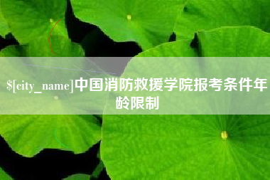 榆林中国消防救援学院报考条件年龄限制
