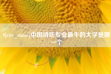 榆林中国消防专业最牛的大学是哪一个
