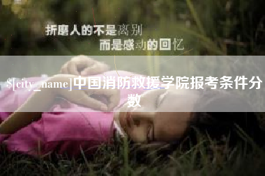 榆林中国消防救援学院报考条件分数