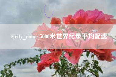 榆林5000米世界纪录平均配速