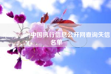 榆林中国执行信息公开网查询失信名单