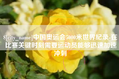 榆林中国奥运会5000米世界纪录-在比赛关键时刻需要运动员能够迅速加速冲刺