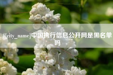 榆林中国执行信息公开网是黑名单吗