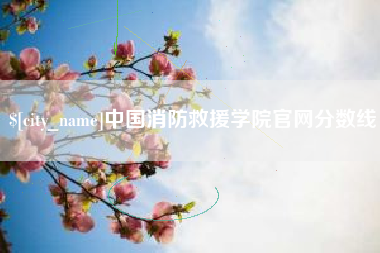 榆林中国消防救援学院官网分数线