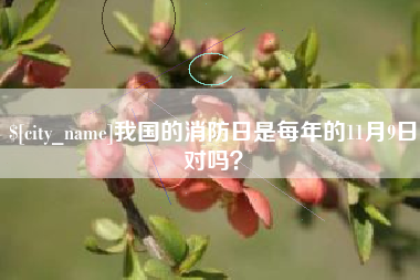 榆林我国的消防日是每年的11月9日对吗？