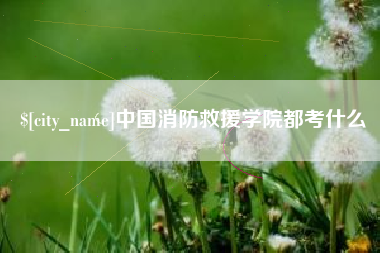 榆林中国消防救援学院都考什么