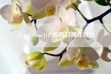 榆林119消防日哪年开始