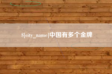 榆林中国有多个金牌