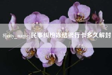 榆林民事纠纷冻结银行卡多久解封