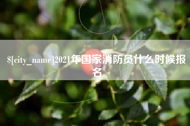 榆林2021年国家消防员什么时候报名