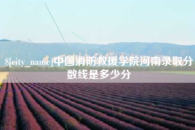 榆林中国消防救援学院河南录取分数线是多少分