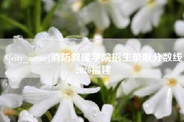 榆林消防救援学院招生录取分数线2020福建