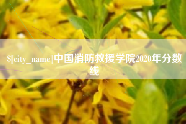 榆林中国消防救援学院2020年分数线