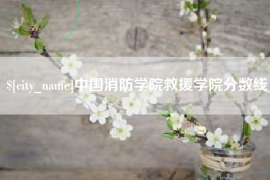 榆林中国消防学院救援学院分数线